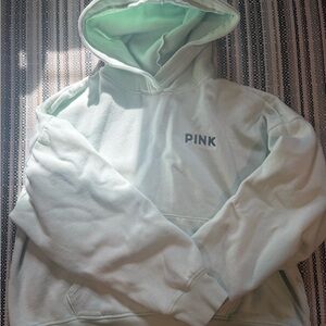 PINK Victoria's Secret Mint Green Logo Hoodie